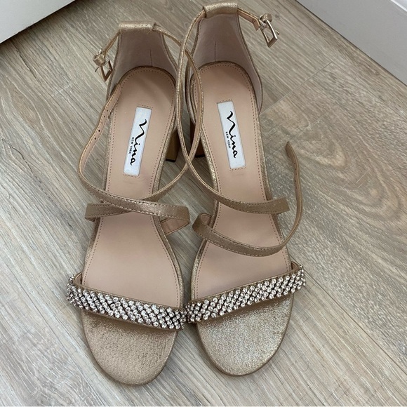 Nina Nora Reflective Suedette - Taupe Sz 9M - Picture 3 of 9